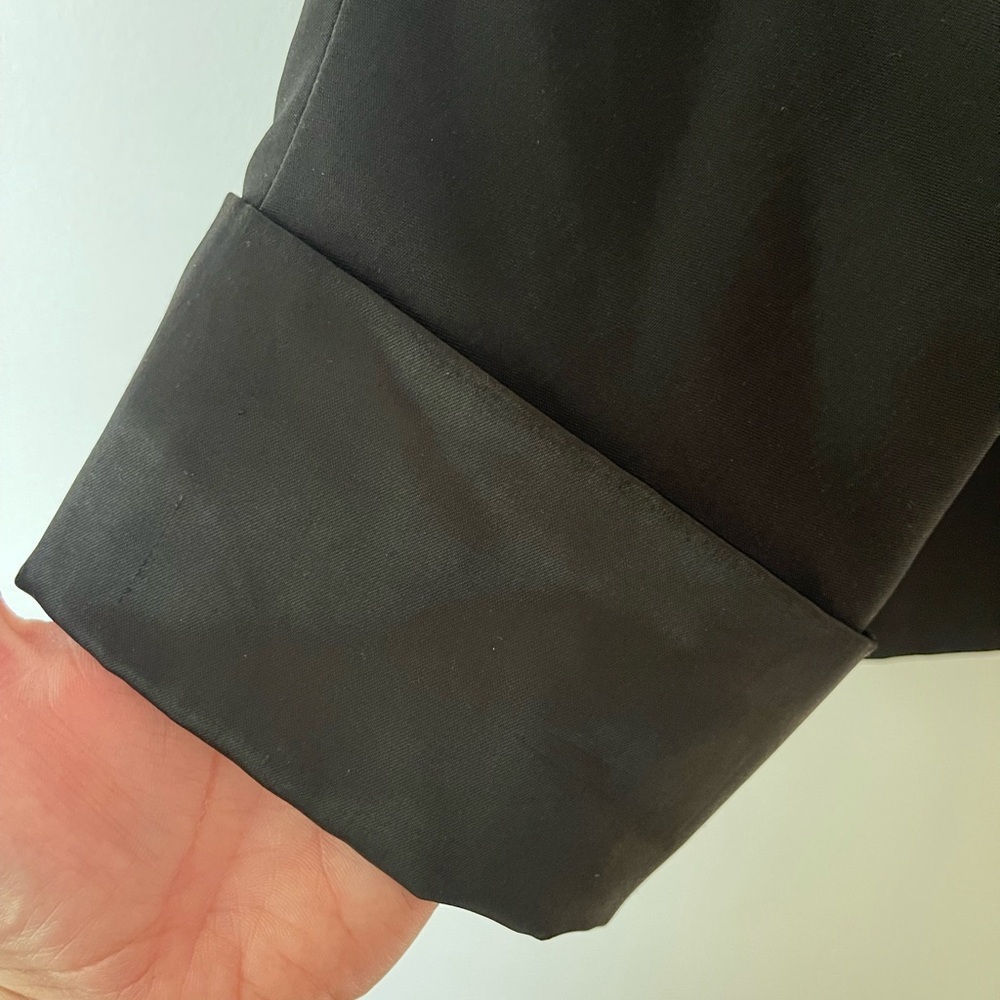 Vintage Black Mandarin Collar Embroidered Jacket with Frog Closures size XL - Picture 6 of 8